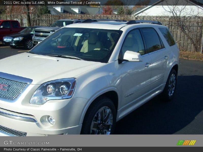 White Diamond Tintcoat / Cashmere 2011 GMC Acadia SLE AWD