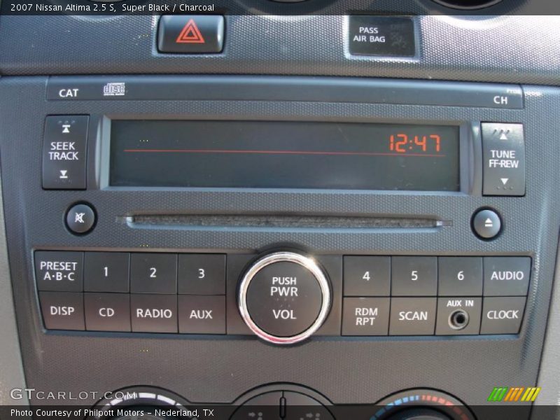 Super Black / Charcoal 2007 Nissan Altima 2.5 S