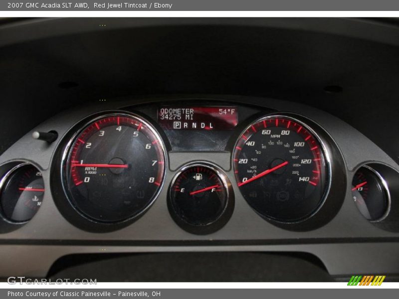 Red Jewel Tintcoat / Ebony 2007 GMC Acadia SLT AWD