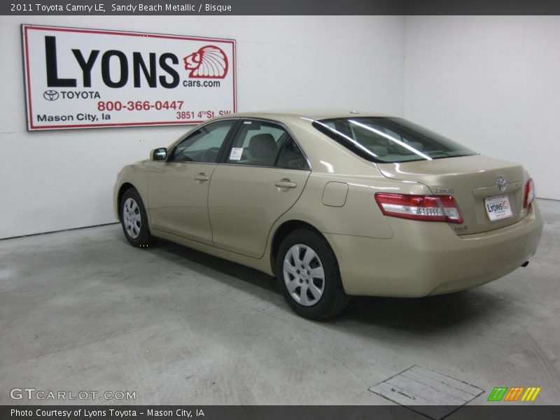 Sandy Beach Metallic / Bisque 2011 Toyota Camry LE