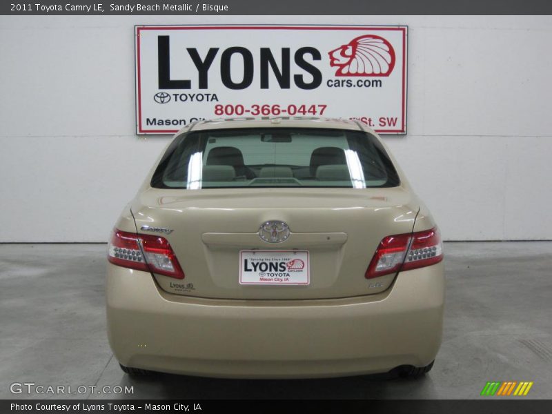 Sandy Beach Metallic / Bisque 2011 Toyota Camry LE