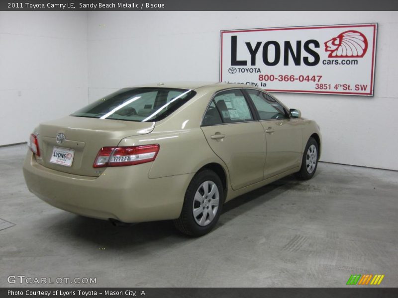 Sandy Beach Metallic / Bisque 2011 Toyota Camry LE