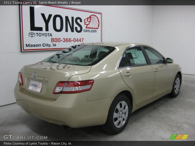 Sandy Beach Metallic / Bisque 2011 Toyota Camry LE