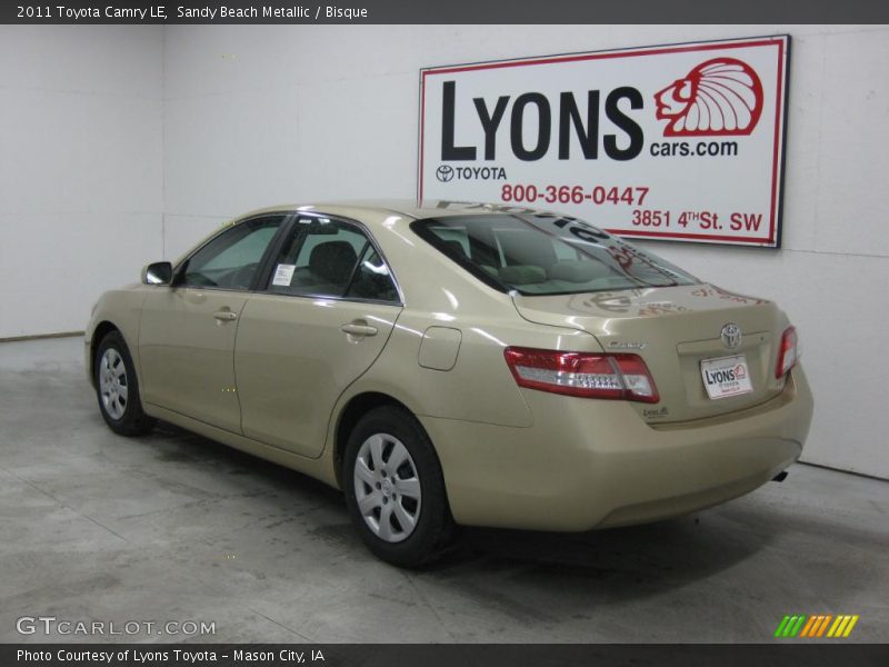 Sandy Beach Metallic / Bisque 2011 Toyota Camry LE