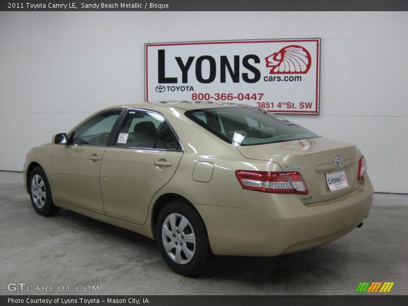 Sandy Beach Metallic / Bisque 2011 Toyota Camry LE