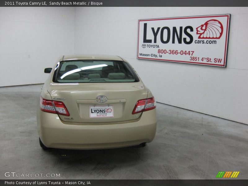 Sandy Beach Metallic / Bisque 2011 Toyota Camry LE
