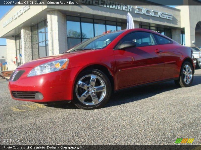 Crimson Red / Ebony 2006 Pontiac G6 GT Coupe