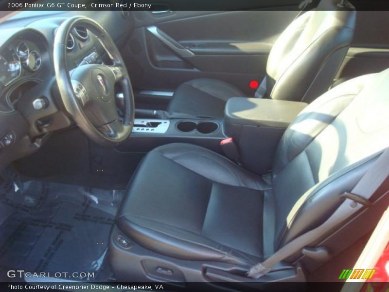 Crimson Red / Ebony 2006 Pontiac G6 GT Coupe
