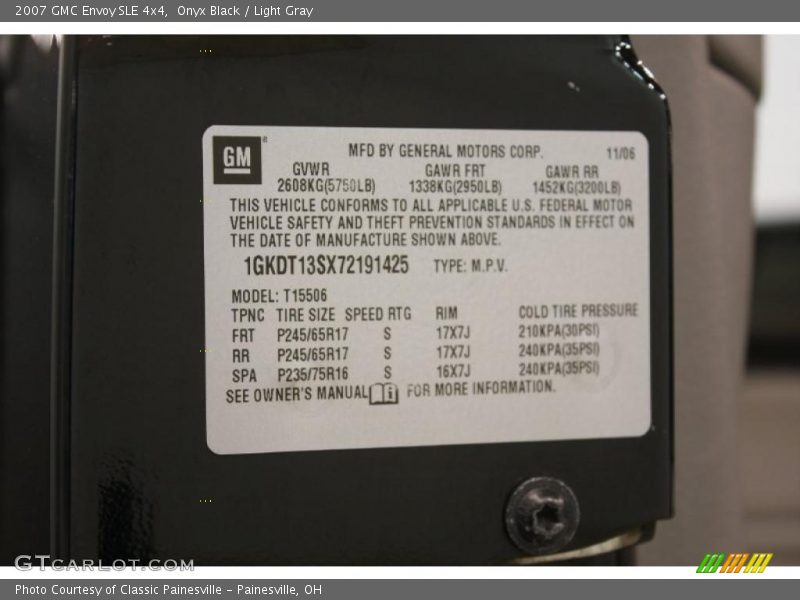 Onyx Black / Light Gray 2007 GMC Envoy SLE 4x4