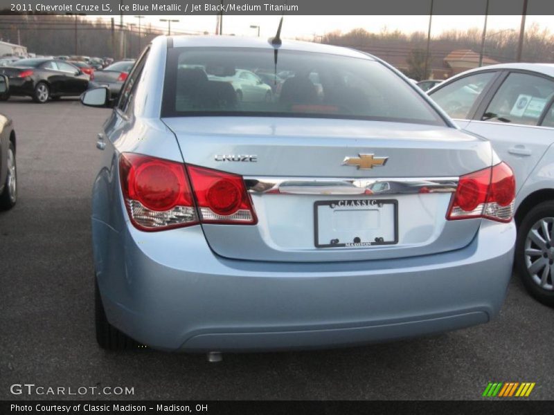 Ice Blue Metallic / Jet Black/Medium Titanium 2011 Chevrolet Cruze LS