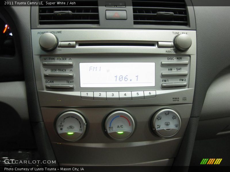 Super White / Ash 2011 Toyota Camry LE