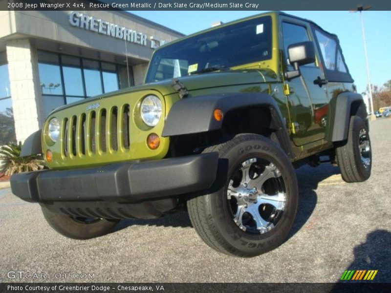 Rescue Green Metallic / Dark Slate Gray/Medium Slate Gray 2008 Jeep Wrangler X 4x4