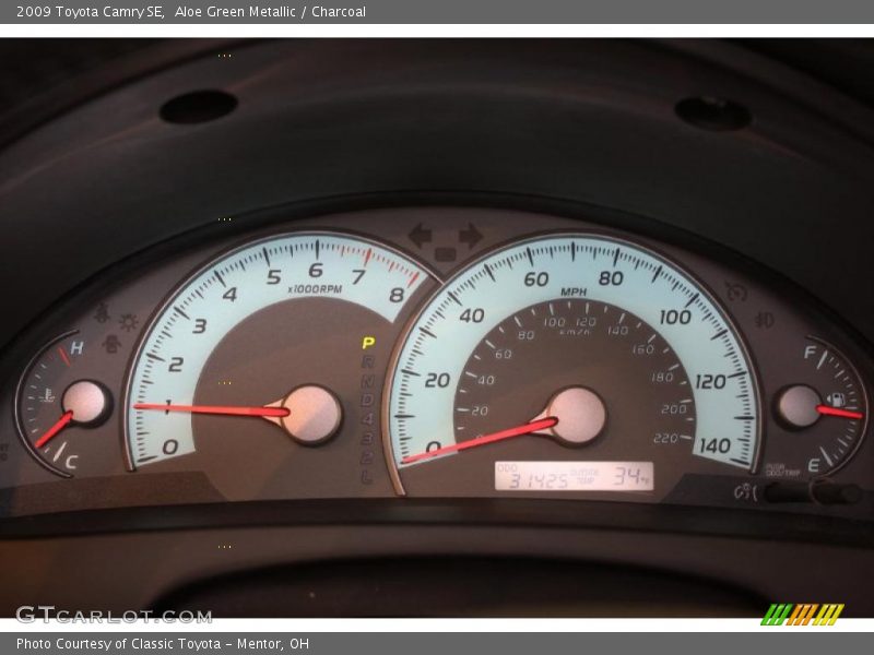 Aloe Green Metallic / Charcoal 2009 Toyota Camry SE