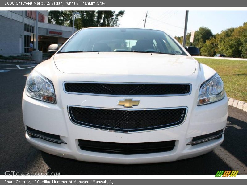 White / Titanium Gray 2008 Chevrolet Malibu LS Sedan