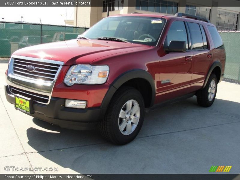 Redfire Metallic / Stone 2007 Ford Explorer XLT