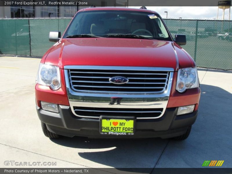 Redfire Metallic / Stone 2007 Ford Explorer XLT