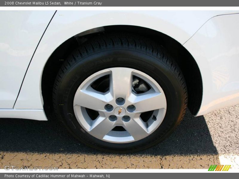 White / Titanium Gray 2008 Chevrolet Malibu LS Sedan