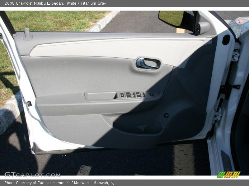 White / Titanium Gray 2008 Chevrolet Malibu LS Sedan