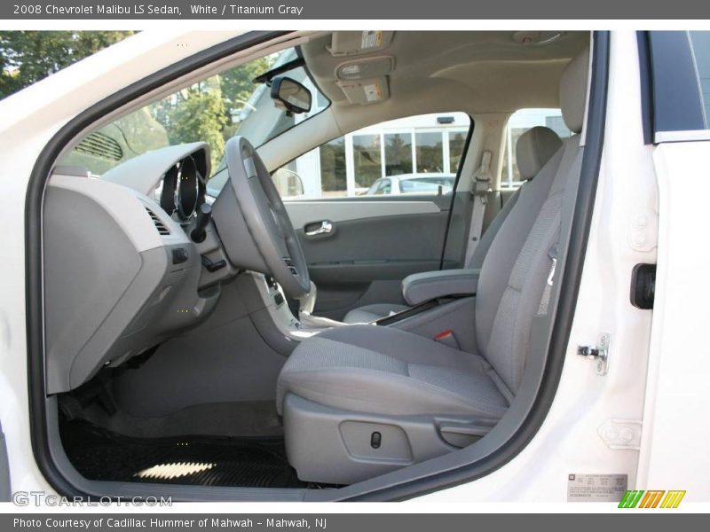 White / Titanium Gray 2008 Chevrolet Malibu LS Sedan