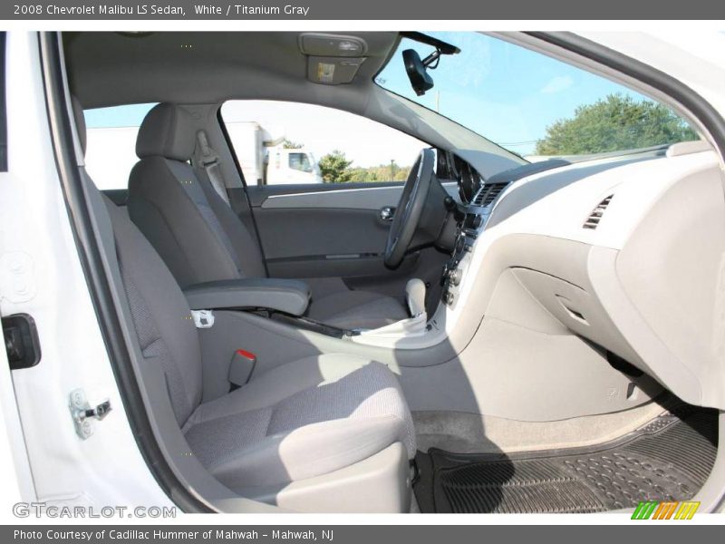 White / Titanium Gray 2008 Chevrolet Malibu LS Sedan