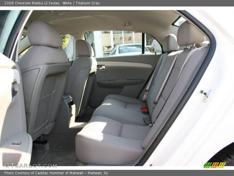 White / Titanium Gray 2008 Chevrolet Malibu LS Sedan