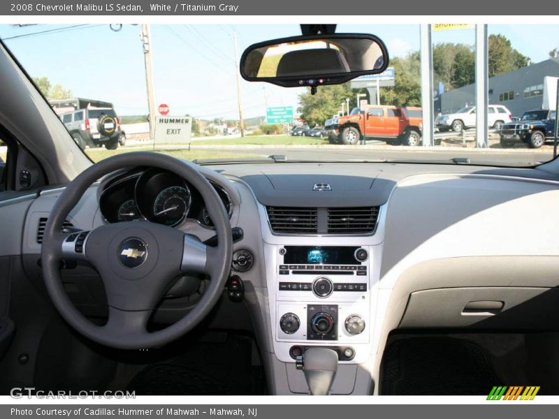 White / Titanium Gray 2008 Chevrolet Malibu LS Sedan