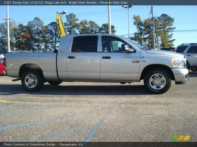 Bright Silver Metallic / Medium Slate Gray 2007 Dodge Ram 2500 SLT Mega Cab 4x4