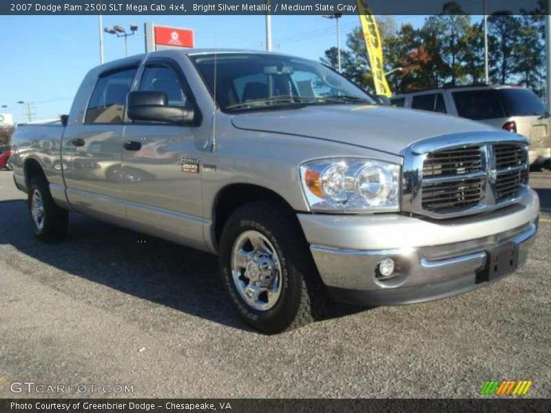 Bright Silver Metallic / Medium Slate Gray 2007 Dodge Ram 2500 SLT Mega Cab 4x4