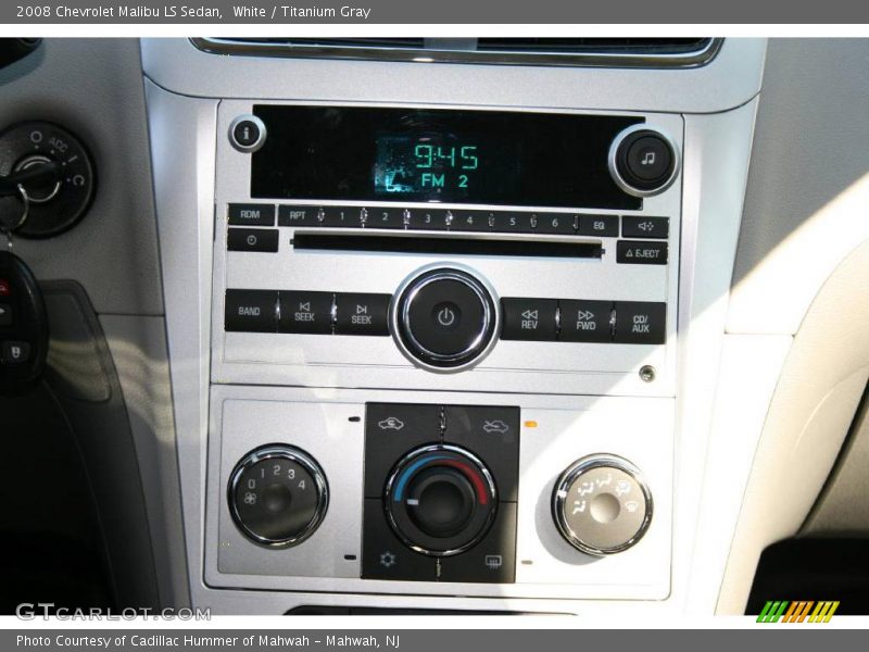 White / Titanium Gray 2008 Chevrolet Malibu LS Sedan