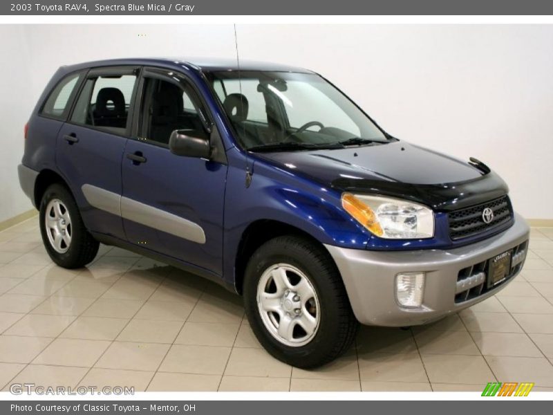 Spectra Blue Mica / Gray 2003 Toyota RAV4