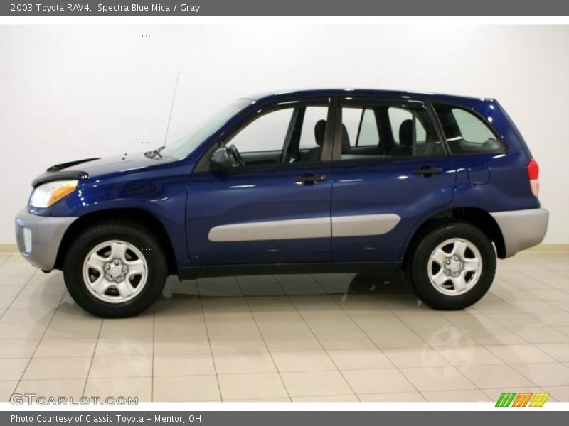 Spectra Blue Mica / Gray 2003 Toyota RAV4