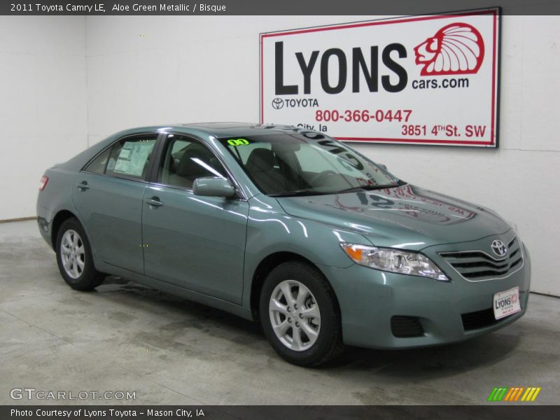 Aloe Green Metallic / Bisque 2011 Toyota Camry LE