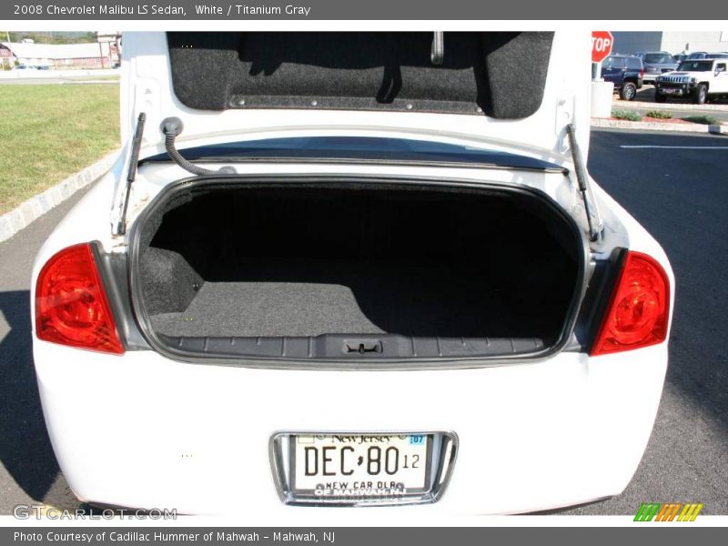 White / Titanium Gray 2008 Chevrolet Malibu LS Sedan