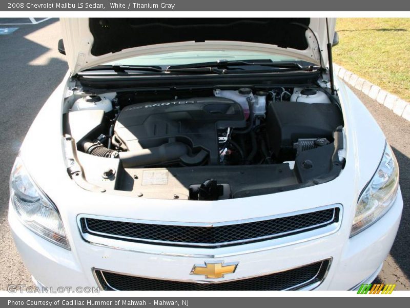 White / Titanium Gray 2008 Chevrolet Malibu LS Sedan