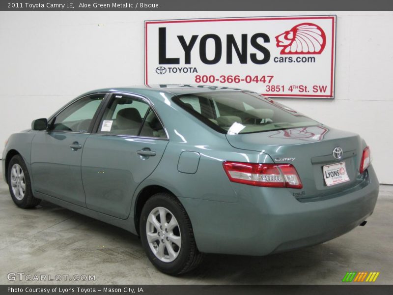Aloe Green Metallic / Bisque 2011 Toyota Camry LE