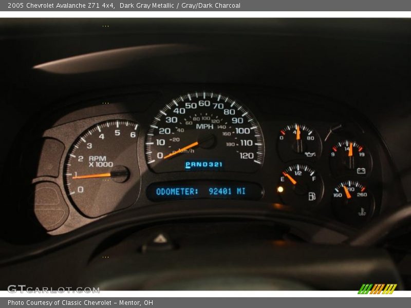 Dark Gray Metallic / Gray/Dark Charcoal 2005 Chevrolet Avalanche Z71 4x4