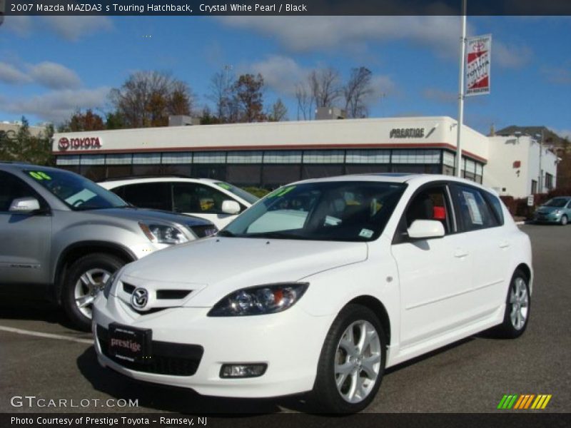 Crystal White Pearl / Black 2007 Mazda MAZDA3 s Touring Hatchback