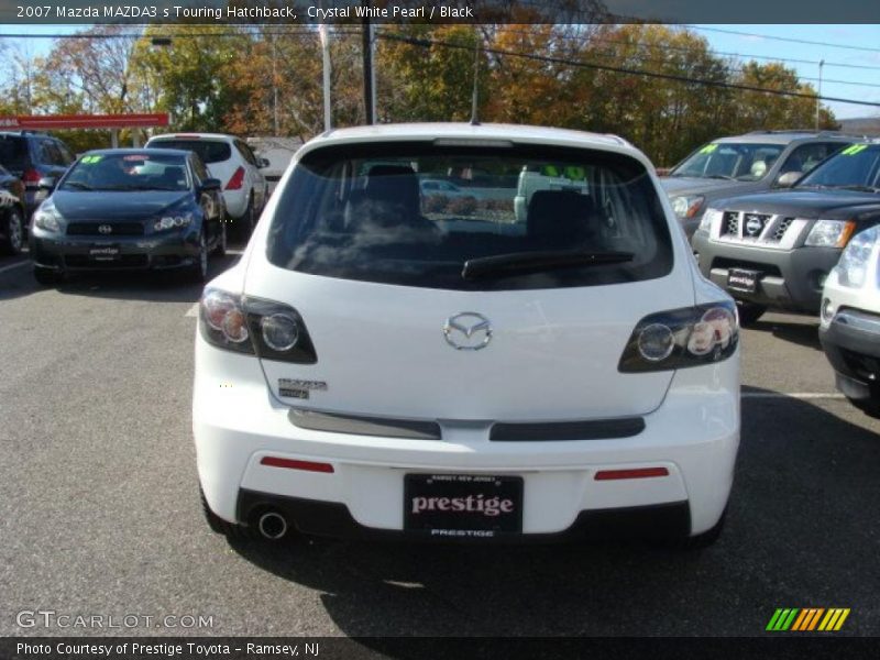 Crystal White Pearl / Black 2007 Mazda MAZDA3 s Touring Hatchback