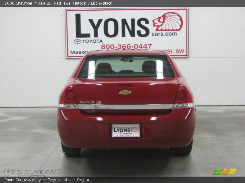 Red Jewel Tintcoat / Ebony Black 2008 Chevrolet Impala LS