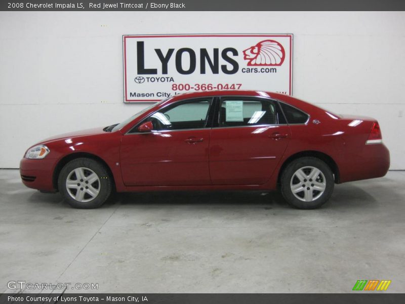 Red Jewel Tintcoat / Ebony Black 2008 Chevrolet Impala LS