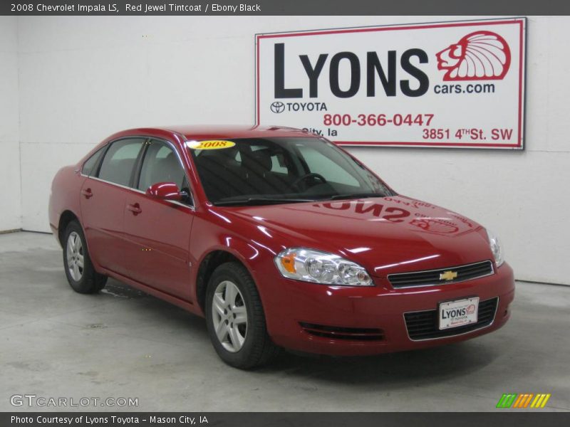 Red Jewel Tintcoat / Ebony Black 2008 Chevrolet Impala LS