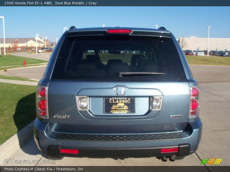 Steel Blue Metallic / Gray 2008 Honda Pilot EX-L 4WD