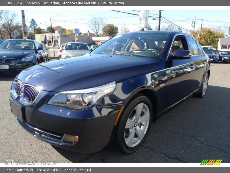 Monaco Blue Metallic / Natural Brown 2008 BMW 5 Series 528xi Sedan