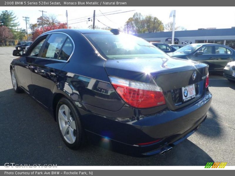 Monaco Blue Metallic / Natural Brown 2008 BMW 5 Series 528xi Sedan