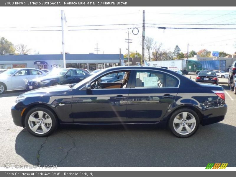 Monaco Blue Metallic / Natural Brown 2008 BMW 5 Series 528xi Sedan