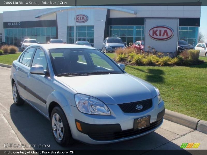 Polar Blue / Gray 2009 Kia Rio LX Sedan
