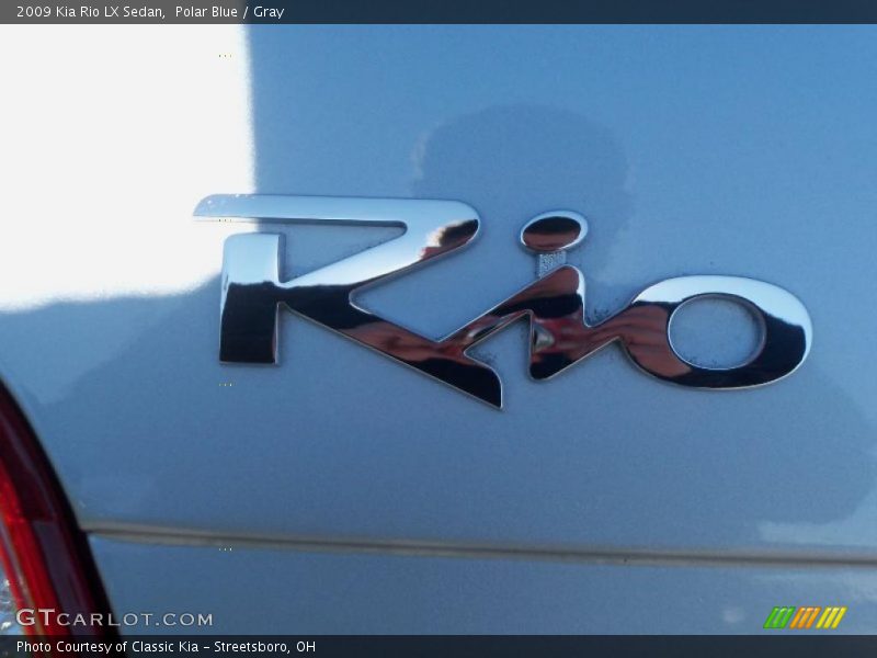 Polar Blue / Gray 2009 Kia Rio LX Sedan