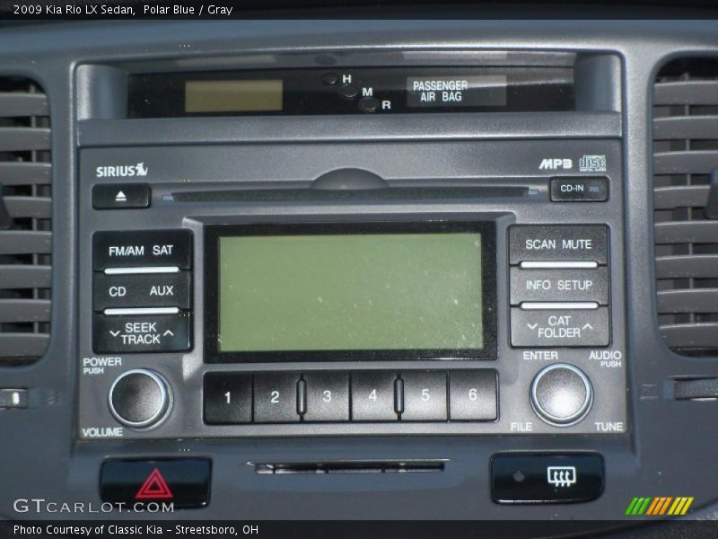 Polar Blue / Gray 2009 Kia Rio LX Sedan