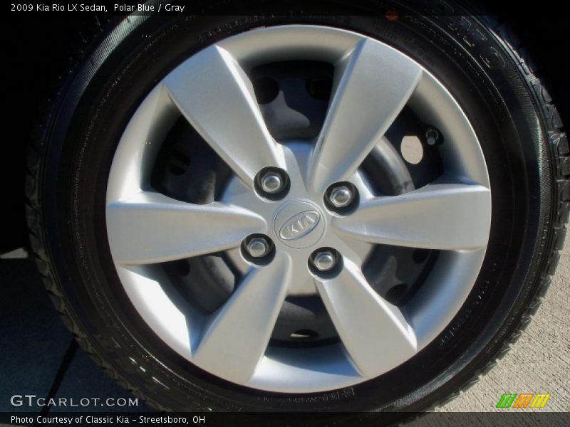 Polar Blue / Gray 2009 Kia Rio LX Sedan