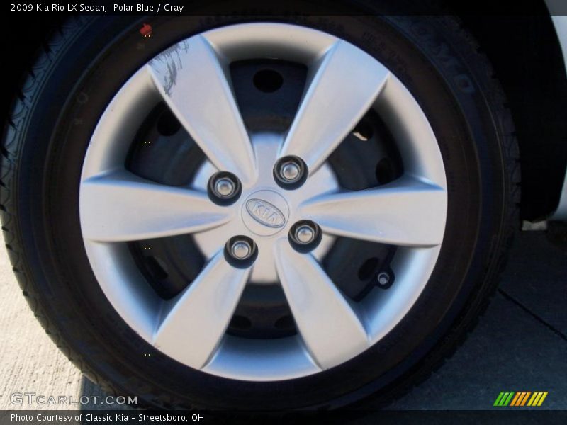 Polar Blue / Gray 2009 Kia Rio LX Sedan